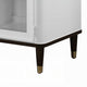 Aren Sideboard Cabinet | 3 Drawers | 2 Glass Doors | White | Brown 62"