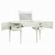 Dorie 2pc Vanity Desk & Flip-Top Mirror Set | Drawer | 2 Cabinets | Ivory