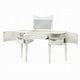 Dorie 2pc Vanity Desk & Flip-Top Mirror Set | Drawer | 2 Cabinets | Ivory