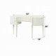 Dorie 2pc Vanity Desk & Flip-Top Mirror Set | Drawer | 2 Cabinets | Ivory