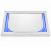 Rara Dresser Mirror w Blue LED | Rectangular L&scape Pearl White 36x47