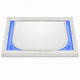 Rara Dresser Mirror w Blue LED | Rectangular L&scape Pearl White 36x47