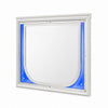 Rara Dresser Mirror w Blue LED | Rectangular L&scape Pearl White 36x47