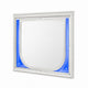 Rara Dresser Mirror w Blue LED | Rectangular L&scape Pearl White 36x47