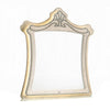 Willa LED Dresser Mirror | Crown Top | Nailed Beige Velvet Upholstery 45x48