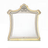 Willa LED Dresser Mirror | Crown Top | Nailed Beige Velvet Upholstery 45x48