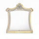 Willa LED Dresser Mirror | Crown Top | Nailed Beige Velvet Upholstery 45x48