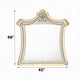 Willa LED Dresser Mirror | Crown Top | Nailed Beige Velvet Upholstery 45x48