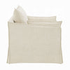 Seya Armchair w 2 Pillows | Slipcover Style | Foam Fill Seat | Beige Linen