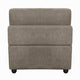 Rily Modular Armless Chair w Lumbar Pillow | Foam Fill Seat | Brown Linen