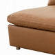 Ridaa Modular Armless Chair | Full Foam Seat | Brown Top Grain Leather