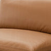 Ridaa Modular Armless Chair | Full Foam Seat | Brown Top Grain Leather