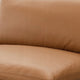 Ridaa Modular Armless Chair | Full Foam Seat | Brown Top Grain Leather