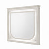 Veda Dresser Mirror w LED | Rectangular L&scape Frame Pearl White 36x45
