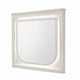 Veda Dresser Mirror w LED | Rectangular L&scape Frame Pearl White 36x45