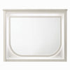 Veda Dresser Mirror w LED | Rectangular L&scape Frame Pearl White 36x45