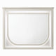 Veda Dresser Mirror w LED | Rectangular L&scape Frame Pearl White 36x45