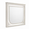 Veda Dresser Mirror w LED | Rectangular L&scape Frame Pearl White 36x45