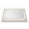 Veda Dresser Mirror w LED | Rectangular L&scape Frame Pearl White 36x45