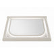 Veda Dresser Mirror w LED | Rectangular L&scape Frame Pearl White 36x45