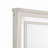 Veda Dresser Mirror w LED | Rectangular L&scape Frame Pearl White 36x45