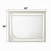 Veda Dresser Mirror w LED | Rectangular L&scape Frame Pearl White 36x45