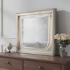 Veda Dresser Mirror w LED | Rectangular L&scape Frame Pearl White 36x45