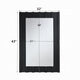 Ishi Dresser Mirror | Vertical Fluted Design | Marble Grain | Black 32x47