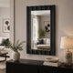 Ishi Dresser Mirror | Vertical Fluted Design | Marble Grain | Black 32x47