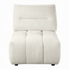 Leya Modular Armless Chair | Adjustable back | Foam Channeled Beige Linen