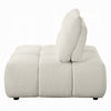 Leya Modular Armless Chair | Adjustable back | Foam Channeled Beige Linen