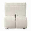 Leya Modular Armless Chair | Adjustable back | Foam Channeled Beige Linen