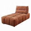 Leya Modular Chaise | Adjustable back | Foam Fill Channeled Coral Red Linen