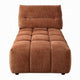 Leya Modular Chaise | Adjustable back | Foam Fill Channeled Coral Red Linen