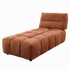 Leya Modular Chaise | Adjustable back | Foam Fill Channeled Coral Red Linen