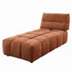 Leya Modular Chaise | Adjustable back | Foam Fill Channeled Coral Red Linen