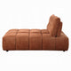 Leya Modular Chaise | Adjustable back | Foam Fill Channeled Coral Red Linen