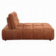 Leya Modular Chaise | Adjustable back | Foam Fill Channeled Coral Red Linen