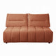 Leya Modular Loveseat | Adjustable back | Foam Channeled Coral Red Linen