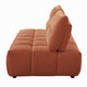 Leya Modular Loveseat | Adjustable back | Foam Channeled Coral Red Linen