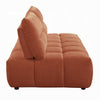 Leya Modular Loveseat | Adjustable back | Foam Channeled Coral Red Linen