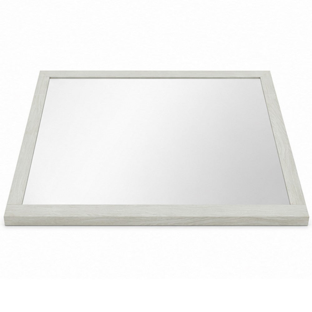 Jisa Dresser Mirror | Rectangular Shape | Framed Design | Beige Wood 38x50