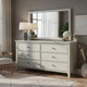 Jisa Dresser Mirror | Rectangular Shape | Framed Design | Beige Wood 38x50
