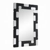 Kia Dresser Mirror | Block Design | Metallic Silver & Black Veneer 32x47