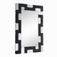 Kia Dresser Mirror | Block Design | Metallic Silver & Black Veneer 32x47