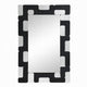 Kia Dresser Mirror | Block Design | Metallic Silver & Black Veneer 32x47