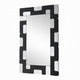 Kia Dresser Mirror | Block Design | Metallic Silver & Black Veneer 32x47
