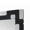 Kia Dresser Mirror | Block Design | Metallic Silver & Black Veneer 32x47