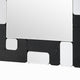 Kia Dresser Mirror | Block Design | Metallic Silver & Black Veneer 32x47