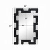 Kia Dresser Mirror | Block Design | Metallic Silver & Black Veneer 32x47